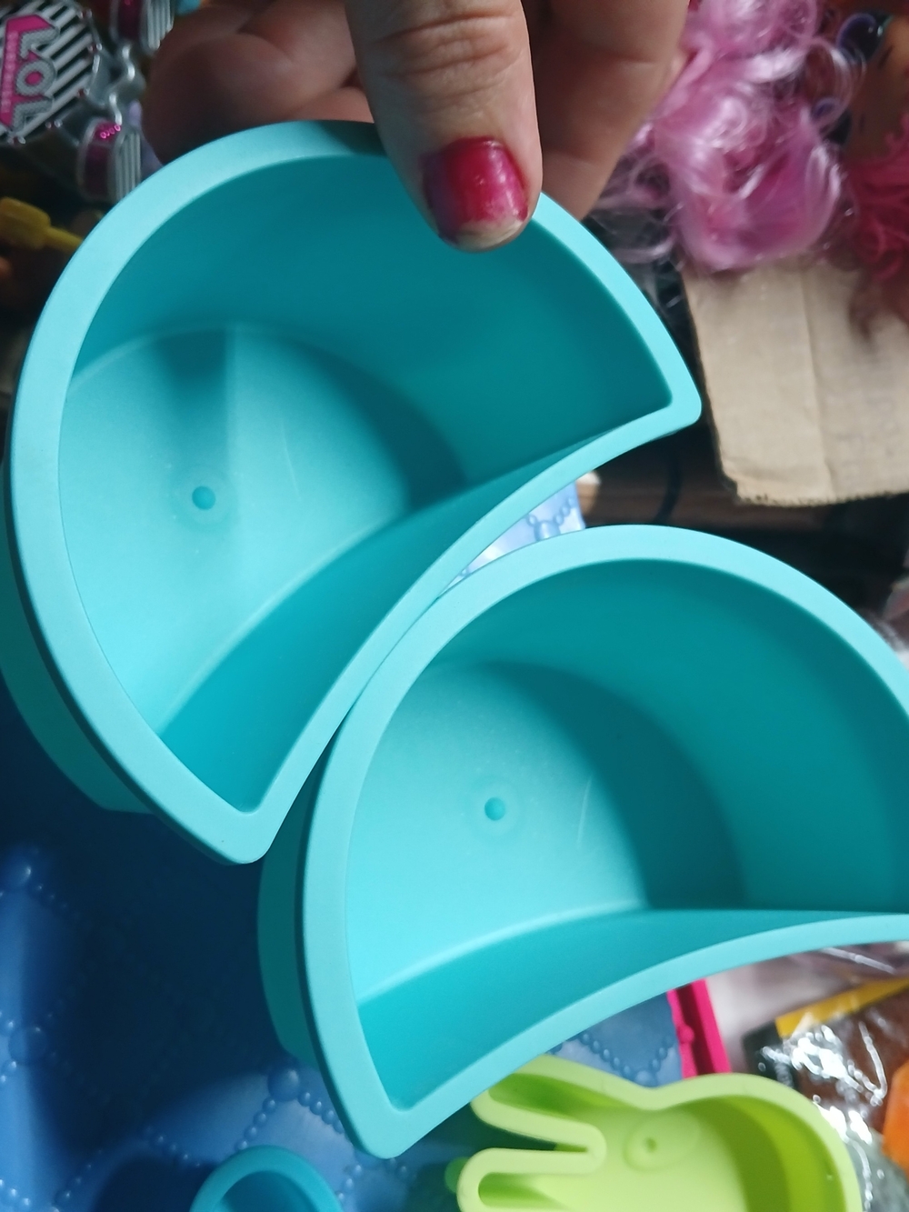 Kids Silicone Snack & Divider Bowl - Aqua Blue